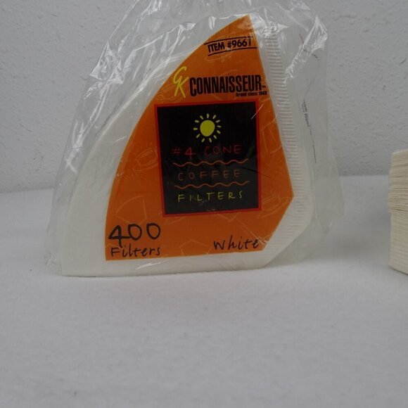 Rockline 9661 # 4 Cone White Coffee Filters 600 Count (3 Packs of 200) - Picture 3 of 7